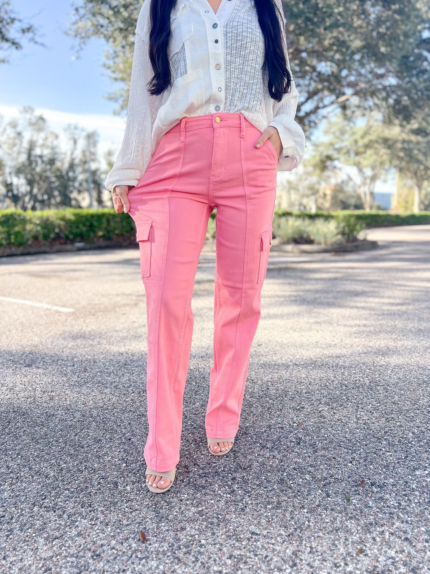 Judy Blue Candy Land High Rise Garment Dyed Straight Jeans *JB