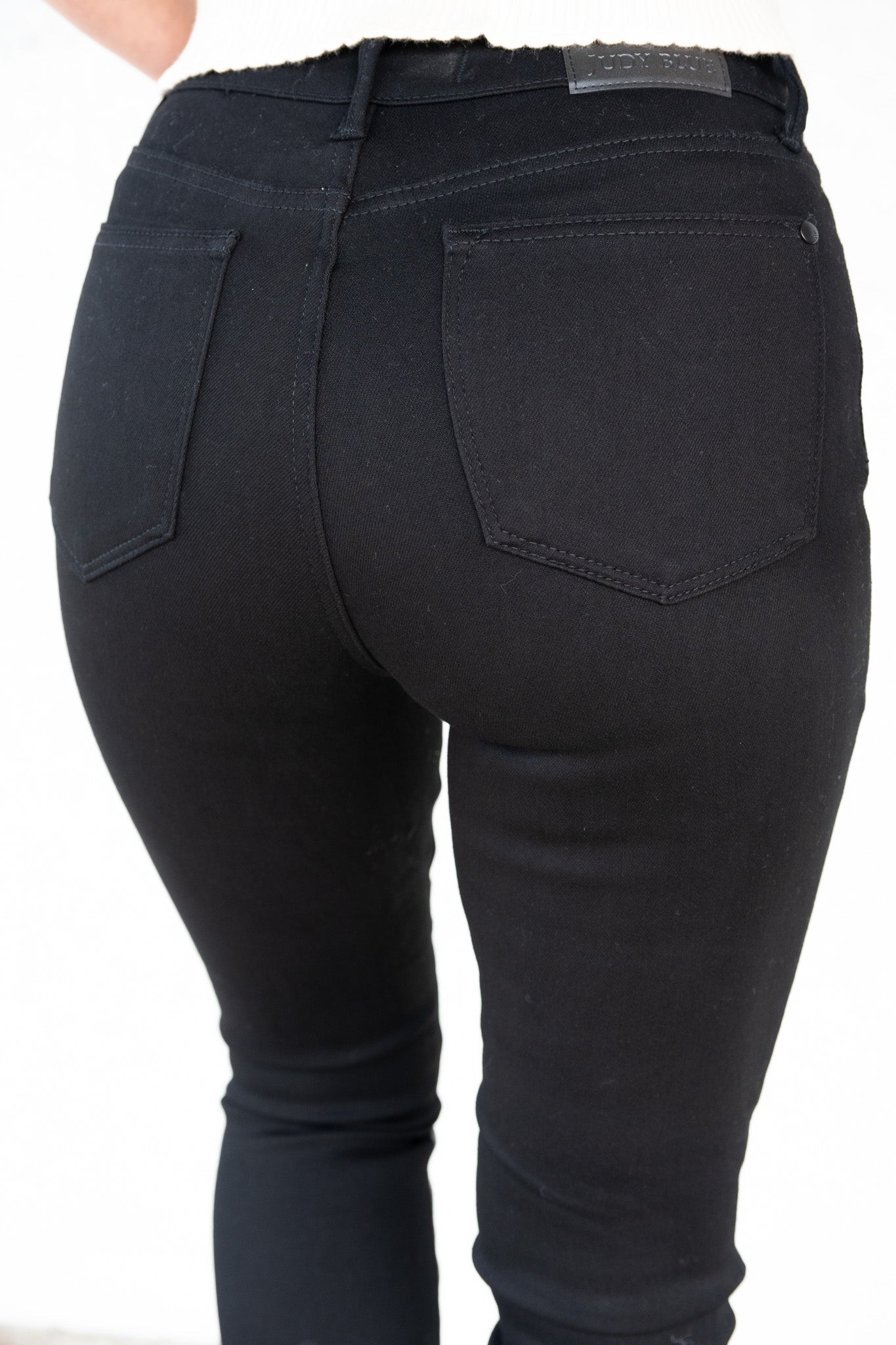 Half The Fun By Judy Blue - High Rise Faux Leather & Denim Skinny Jeans