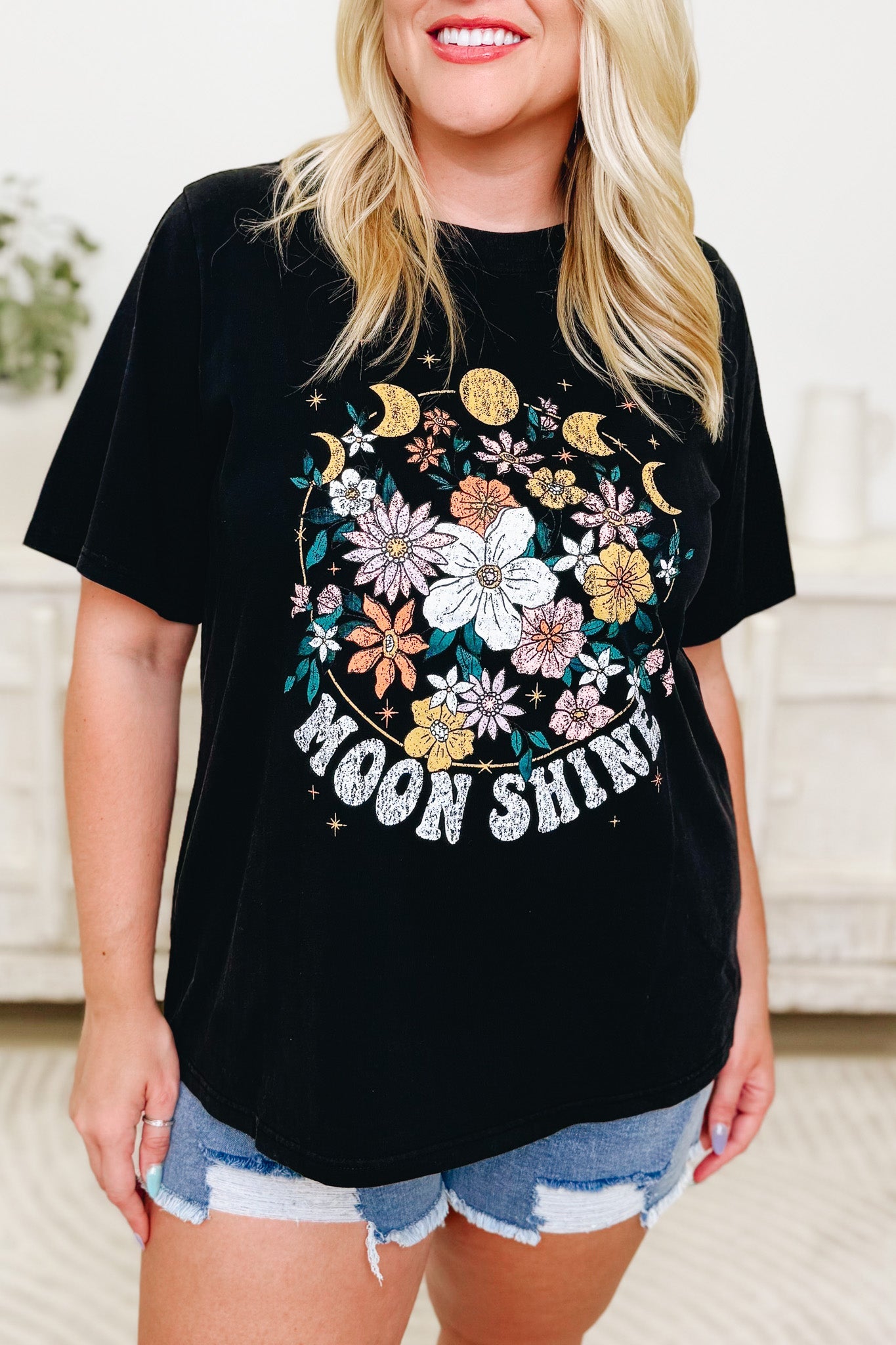 Moonlit Summer Nights Floral Graphic Tee