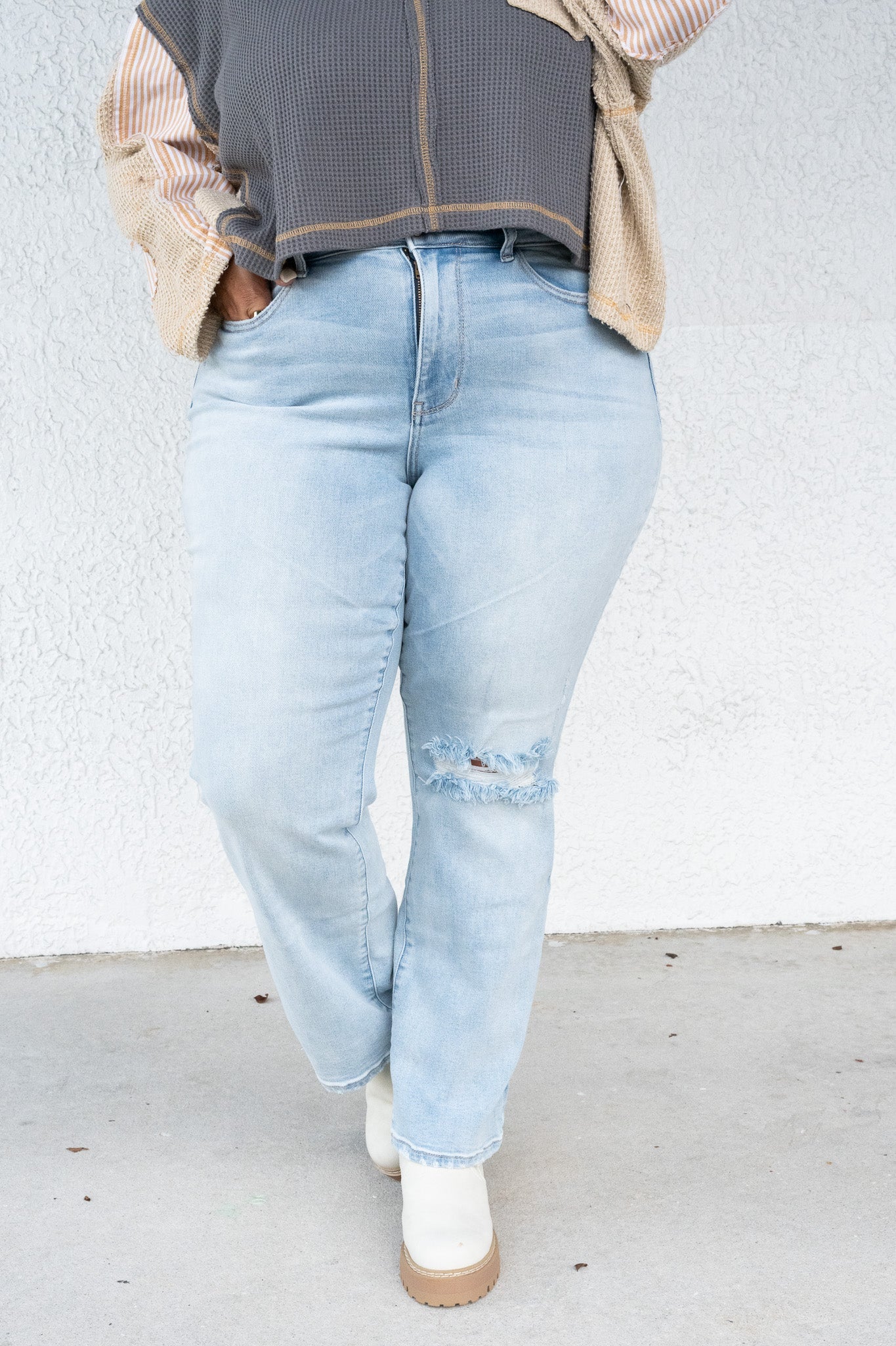 Judy Blue Queen Of Pop High Rise Destroy 90's Straight Jeans *JB