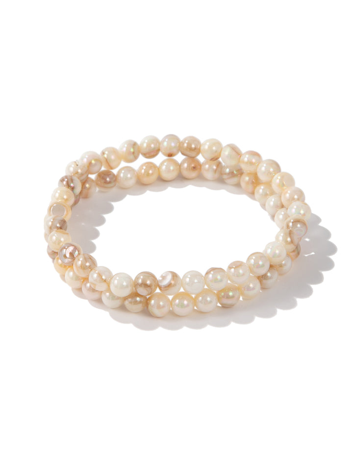 Pearl Whisper Bracelet Set - Pearl