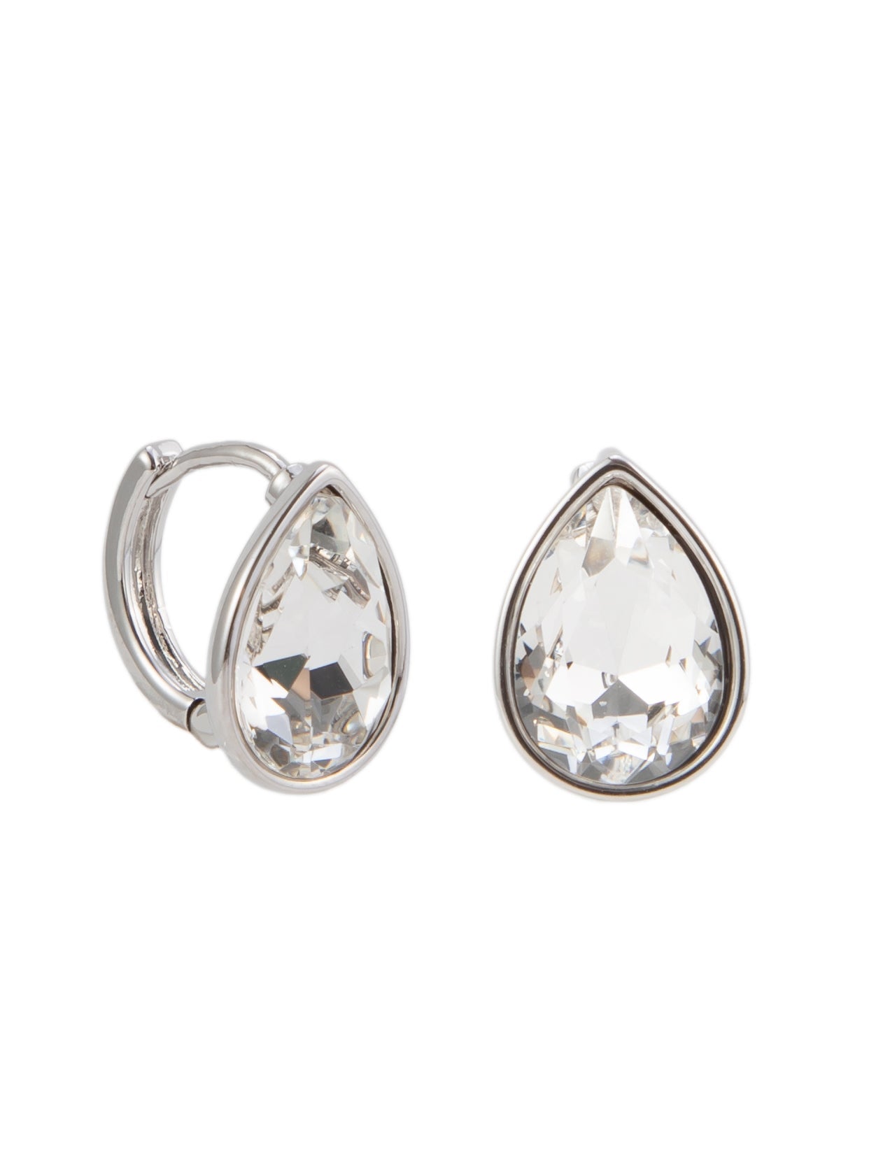 Drop Earrings - Silver Clear