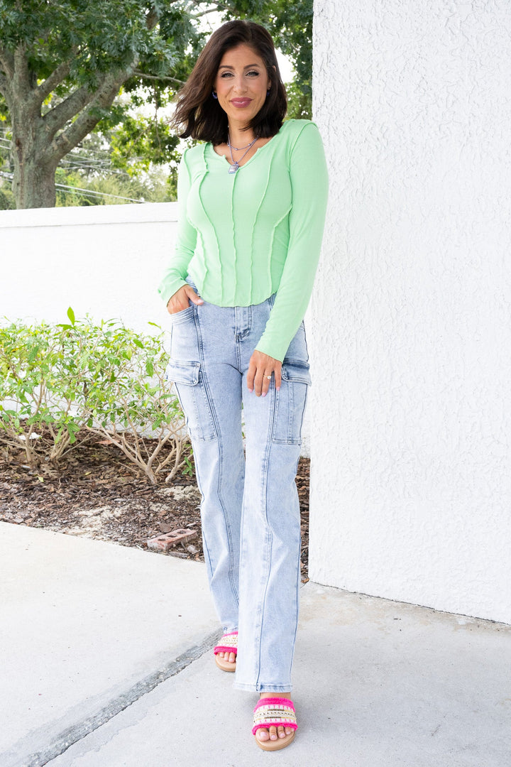 Risen Heartbreaker High Rise Straight Cargo Jeans