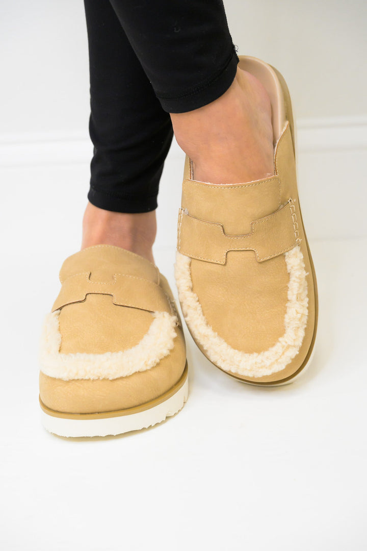 Oasis Society The Avalon Loafer Mules - Khaki