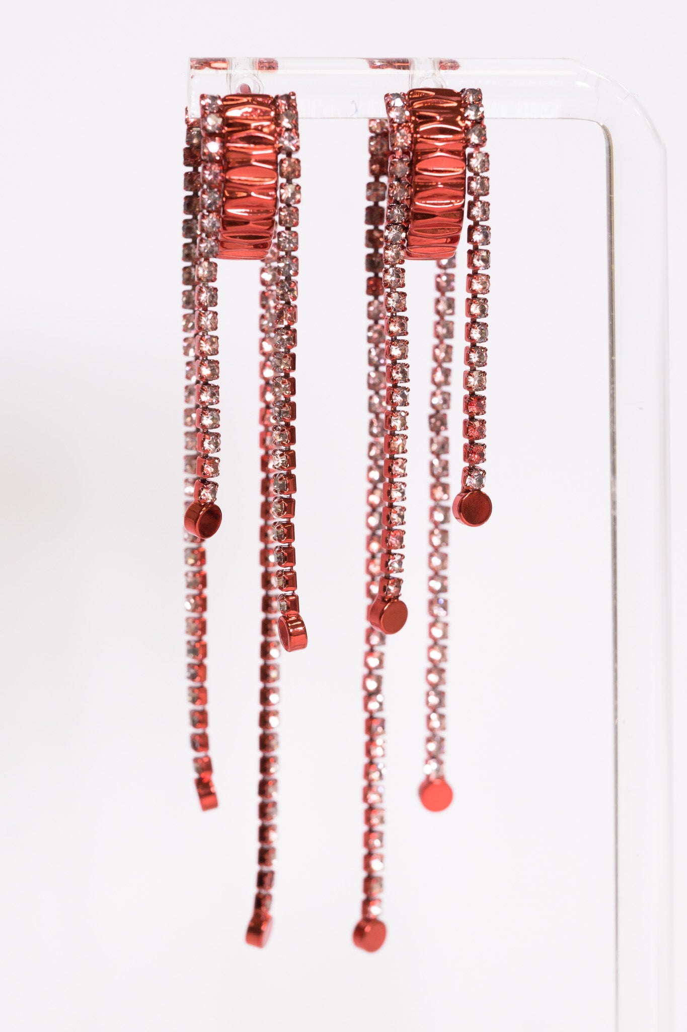 Abby Earrings - Metallic Merlot