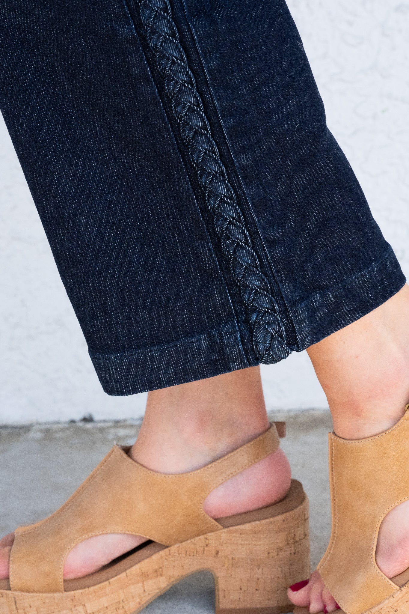 Weave With It By Judy Blue - High Rise Crop Wide Leg Jeans