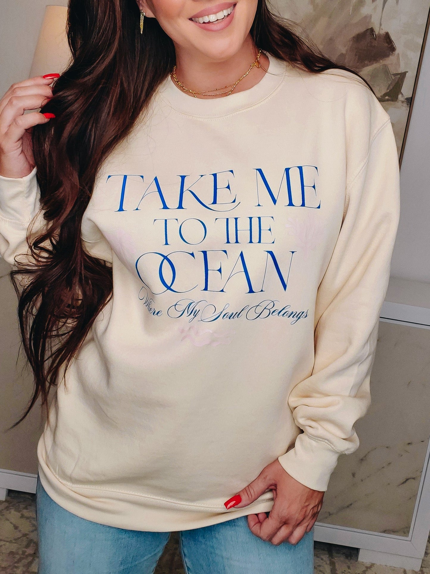 Take Me To The Ocean Graphic Sweatshirt