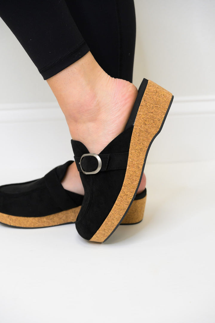 Corky's All Get Out Clogs - Black Faux Suede