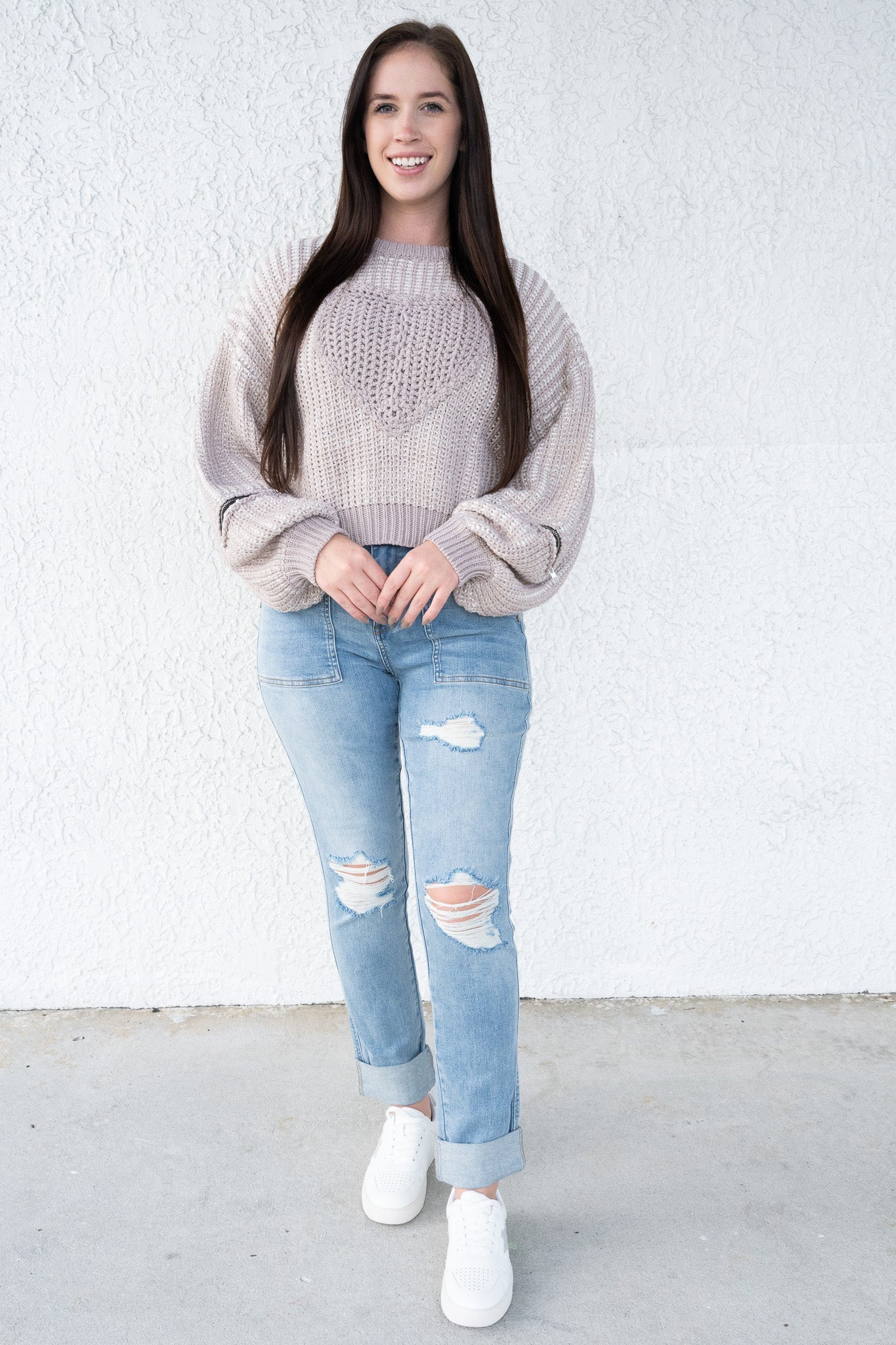 Globe Trotter By Judy Blue - High Rise Patch Pocket Destroy Boyfriend Jeans