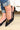 Aleena Slingback Kitten Pump Heels - Black Canvas - By Alexa Rae