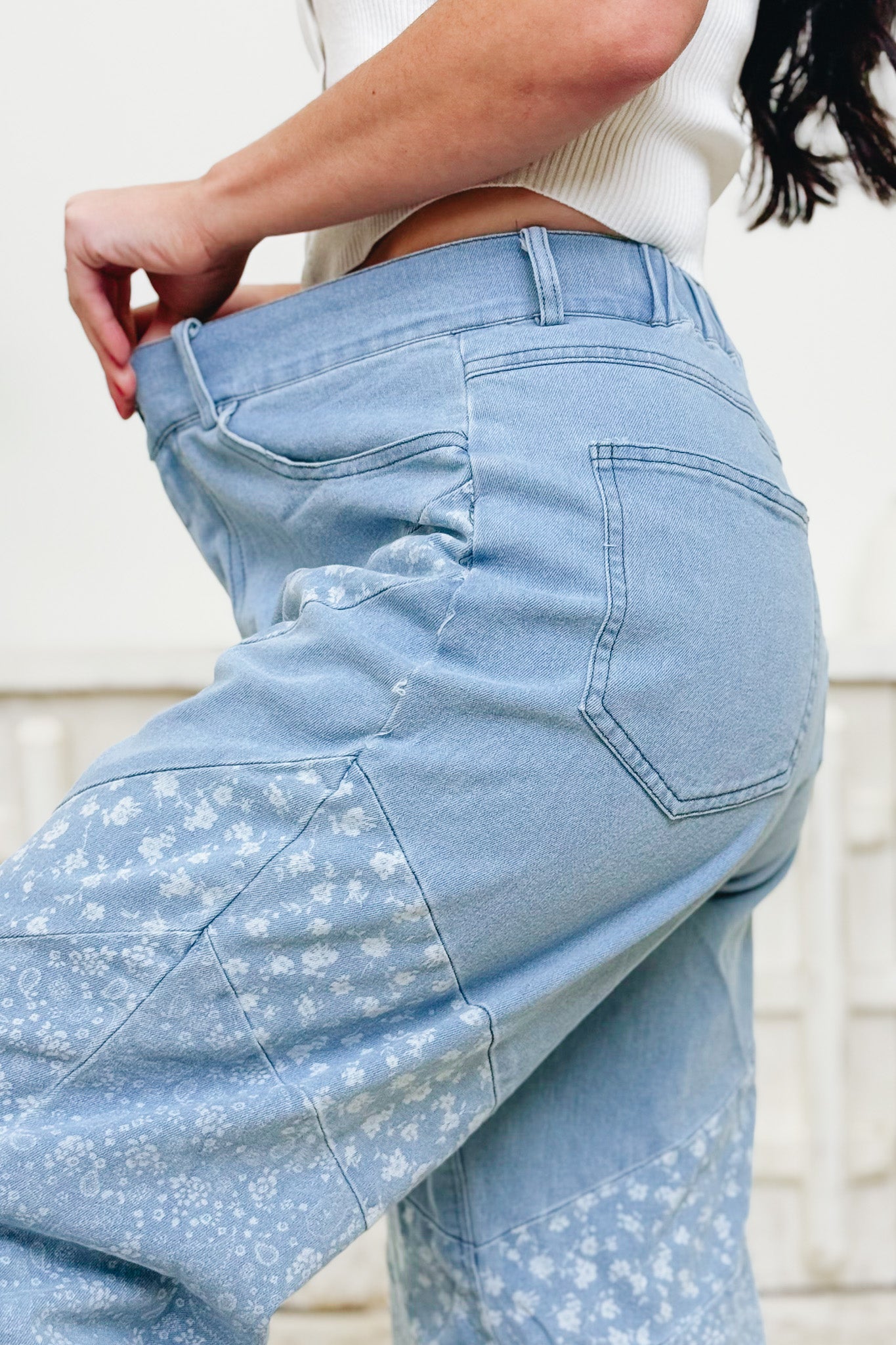 Take It To The Limit Paisley Denim Pants- 2 Colors !