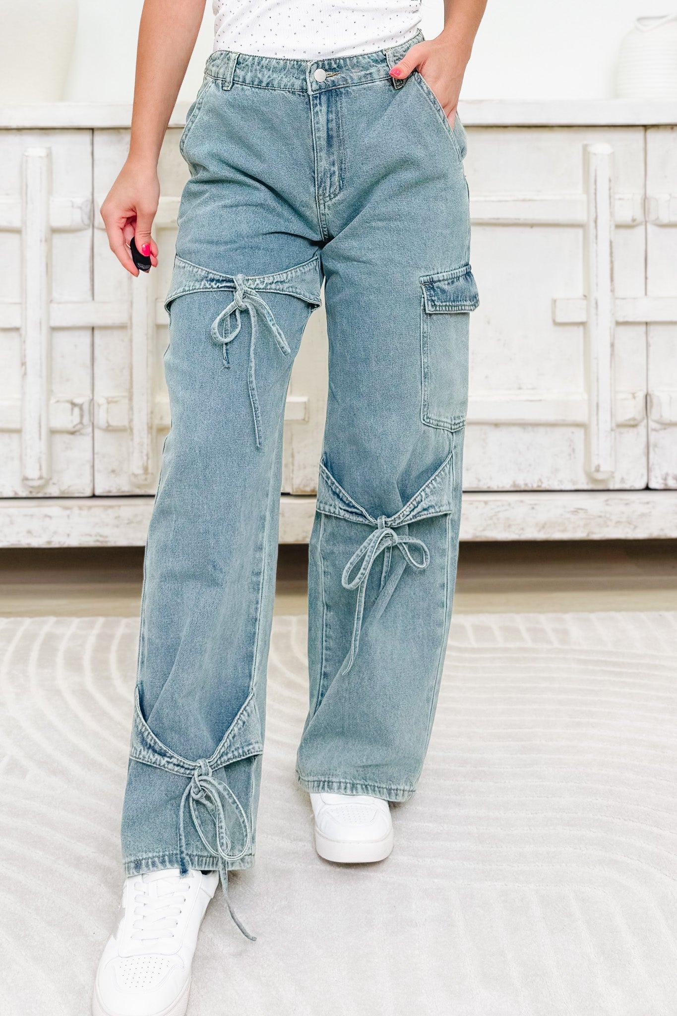 All Tied Up Denim Pants