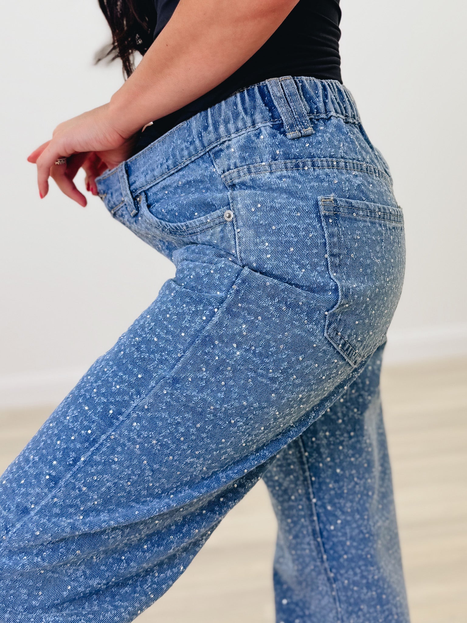 Shimmer & Shine Wide Leg Jeans - Blue