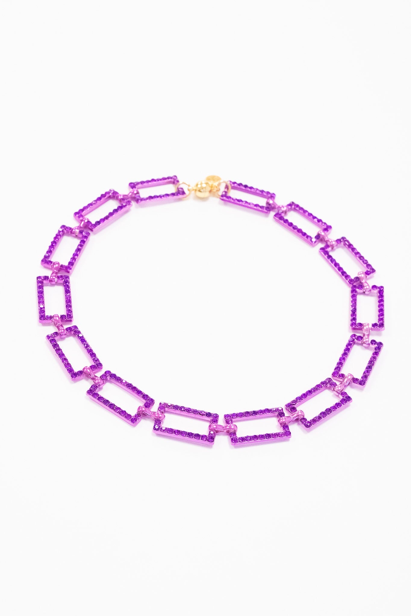 All Night Long Necklace - Liquid Metallic Bright Purple