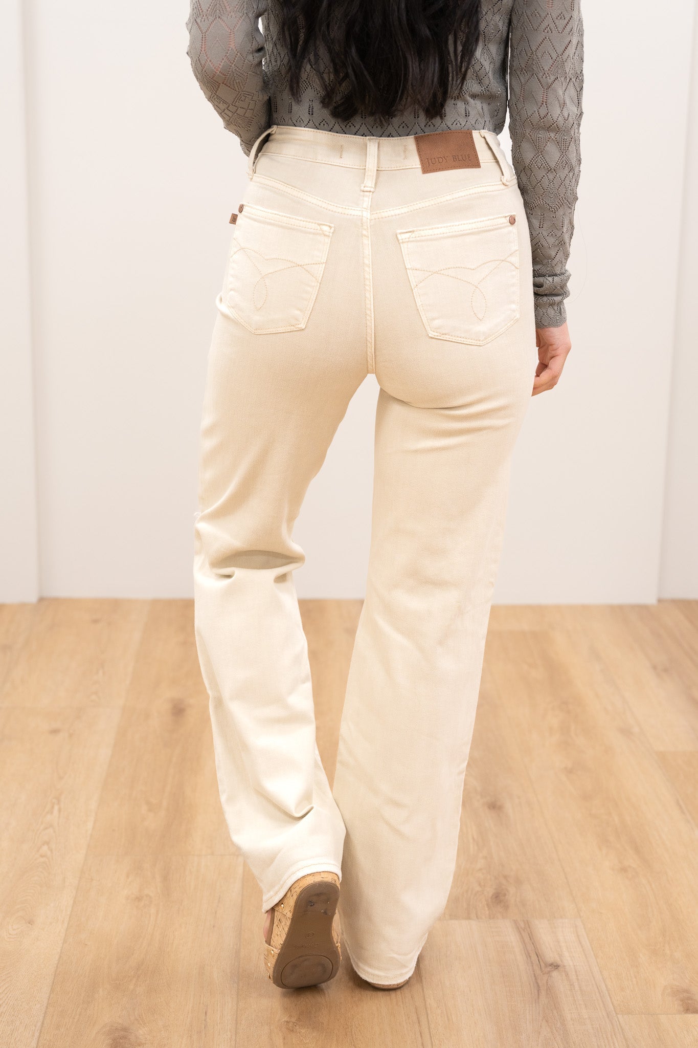 Judy Blue Uptown Funk High Rise Garment Dyed Distressed 90's Straight Jeans