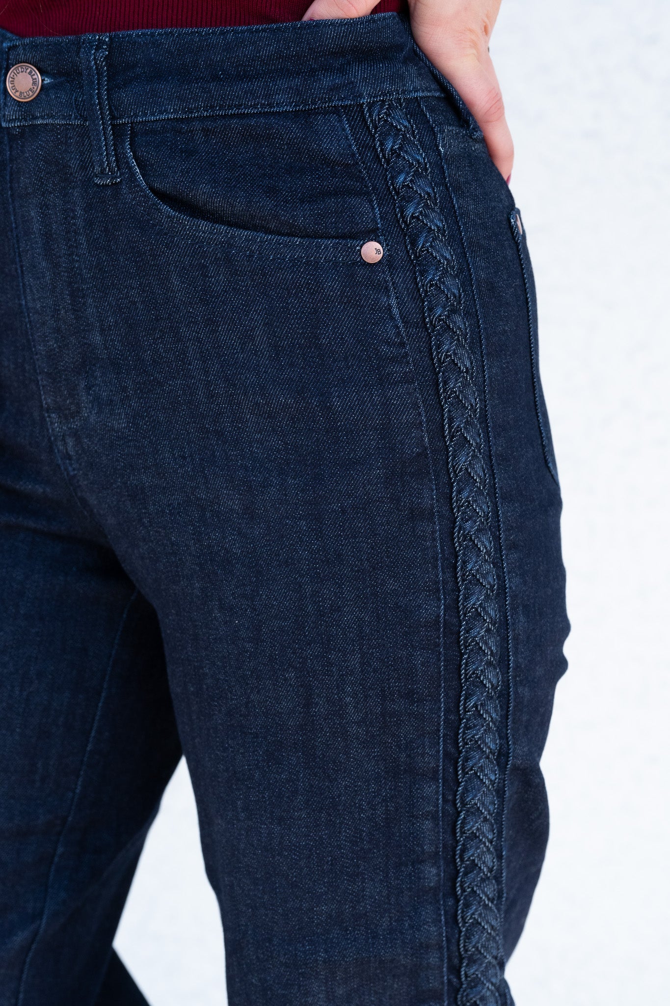 Weave With It By Judy Blue - High Rise Crop Wide Leg Jeans