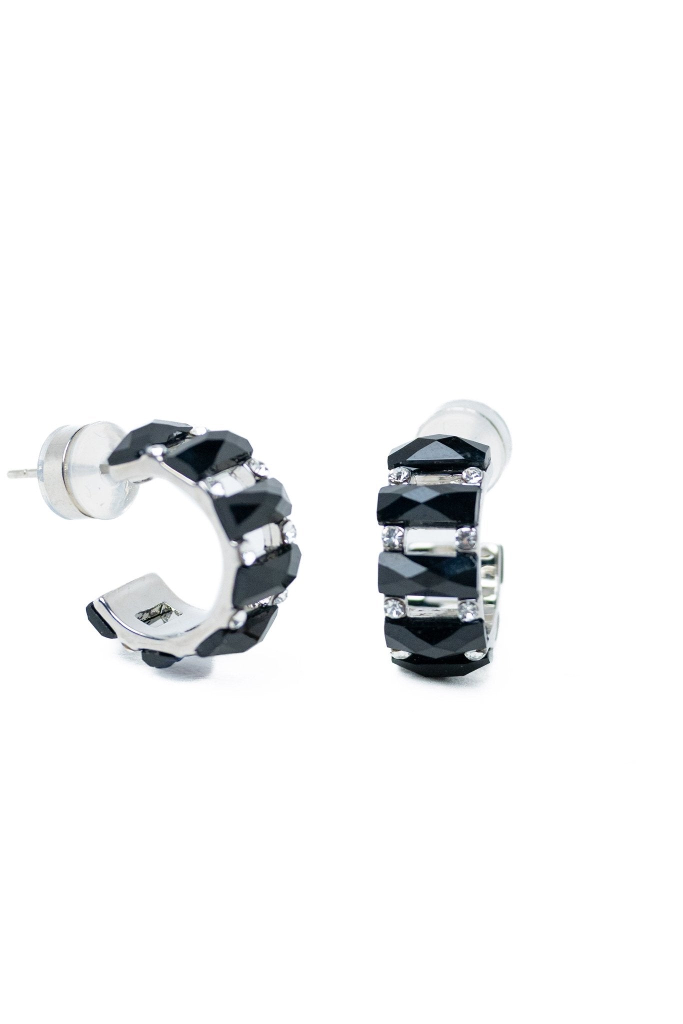 Barbados Earrings - Silver Black - By Alexa Rae