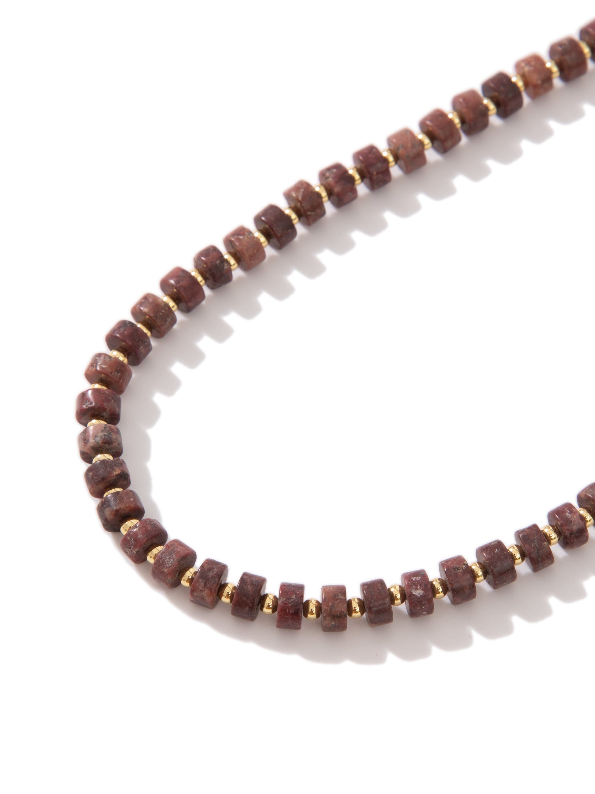 Sally Necklace - Gold Burgundy