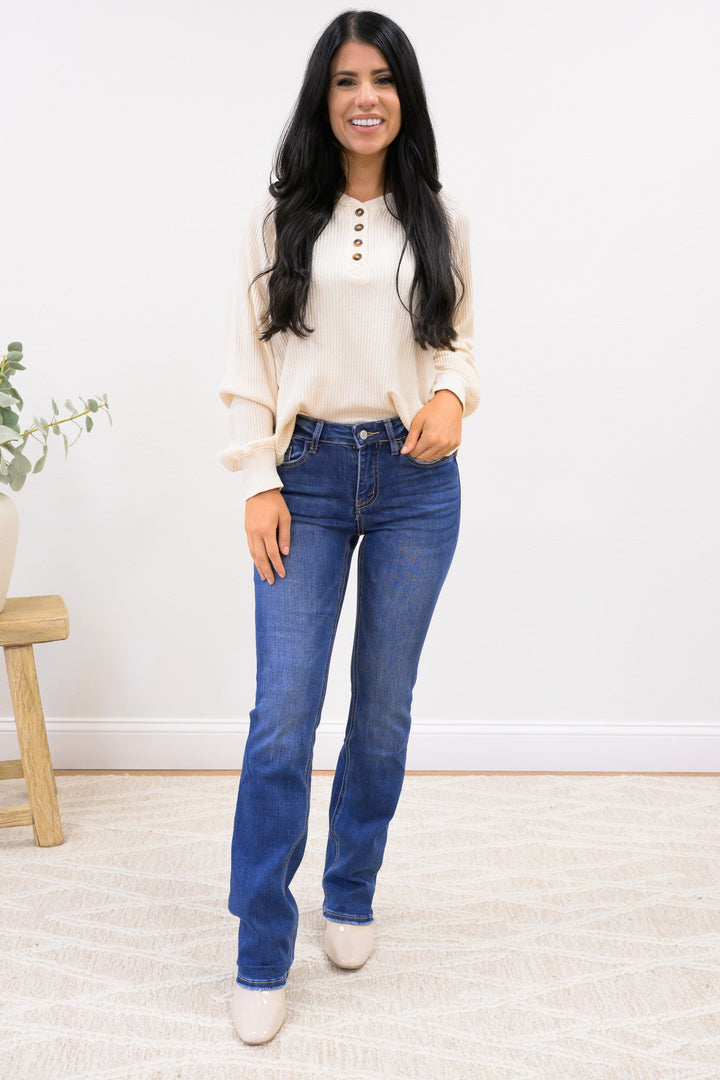 She's A Lady By Vervet - Mid Rise Bootcut Jeans