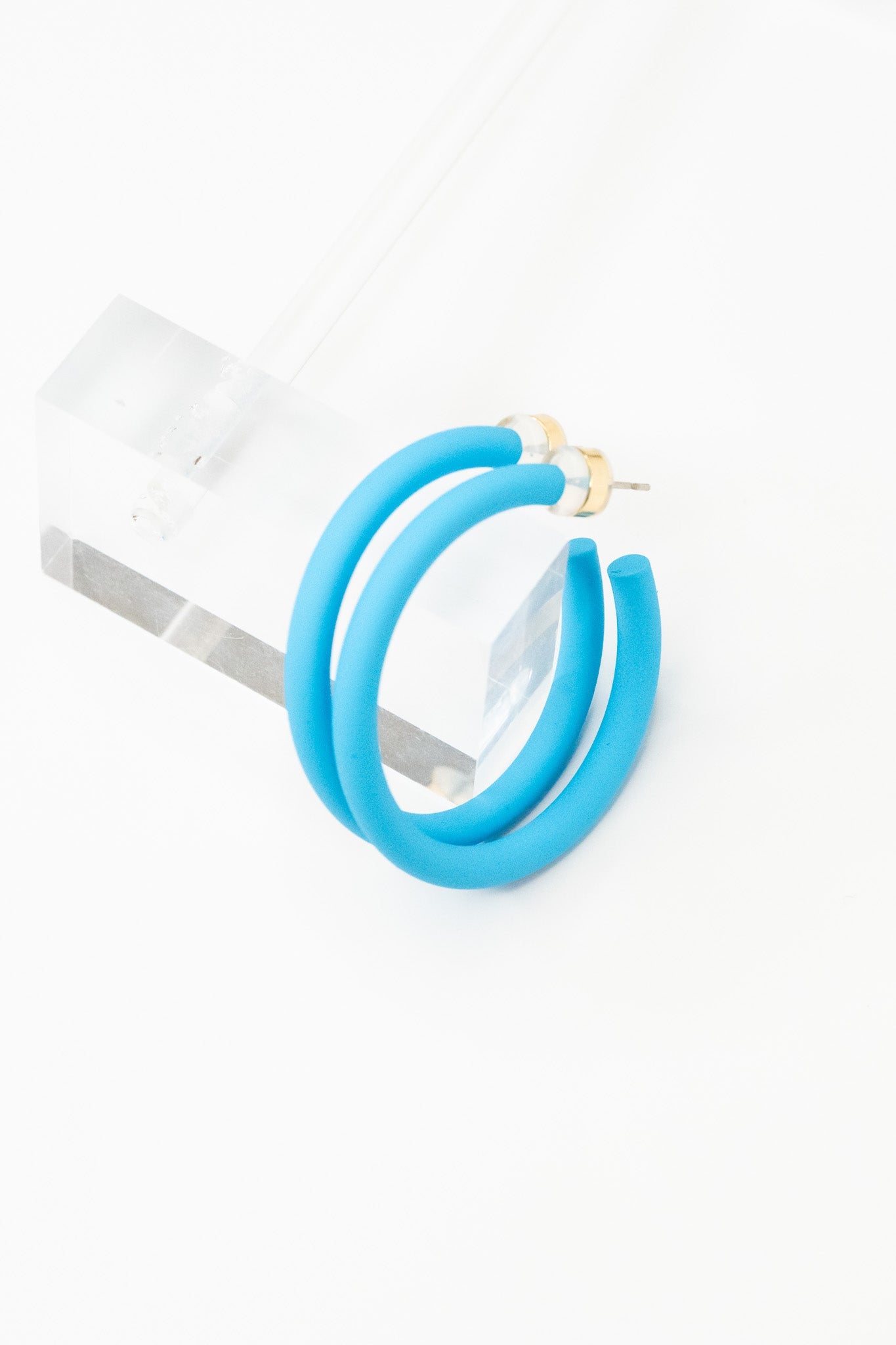Josefina Earrings Small - Matte Sky Blue