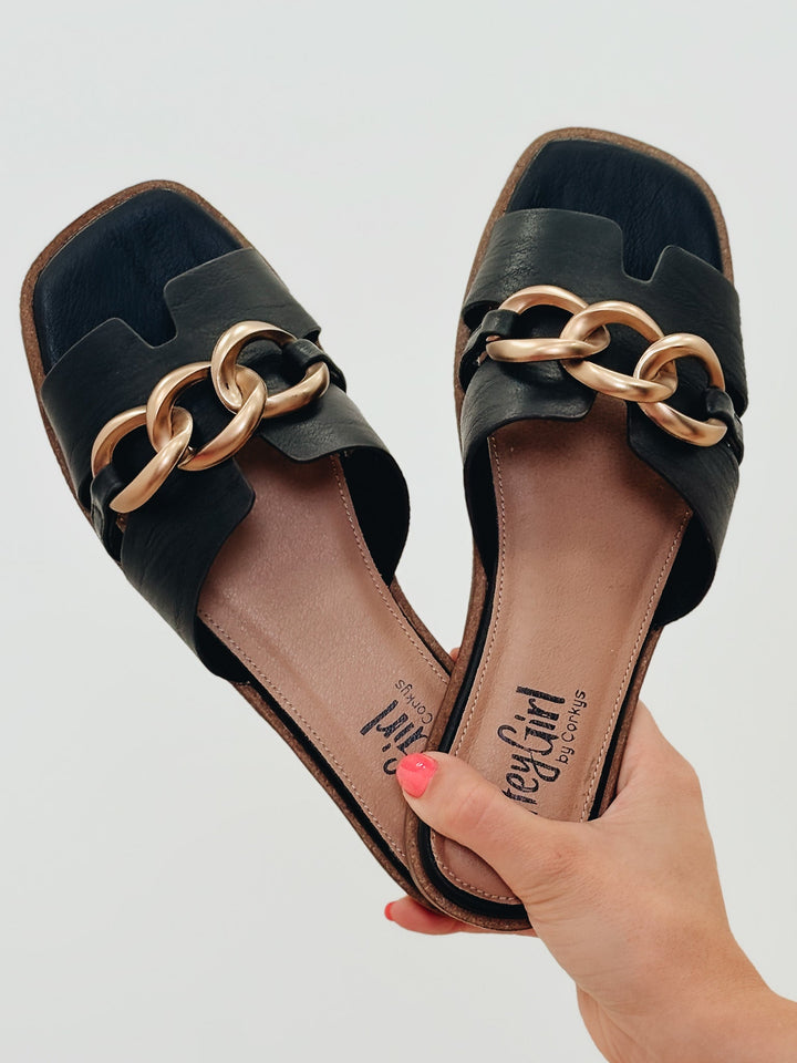 Corky's Off The Chain Sandals - Black Smooth