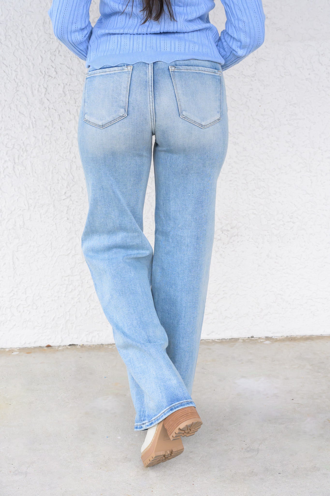 Got The Feeling By Risen - Mid Rise Wide Jeans - Medium