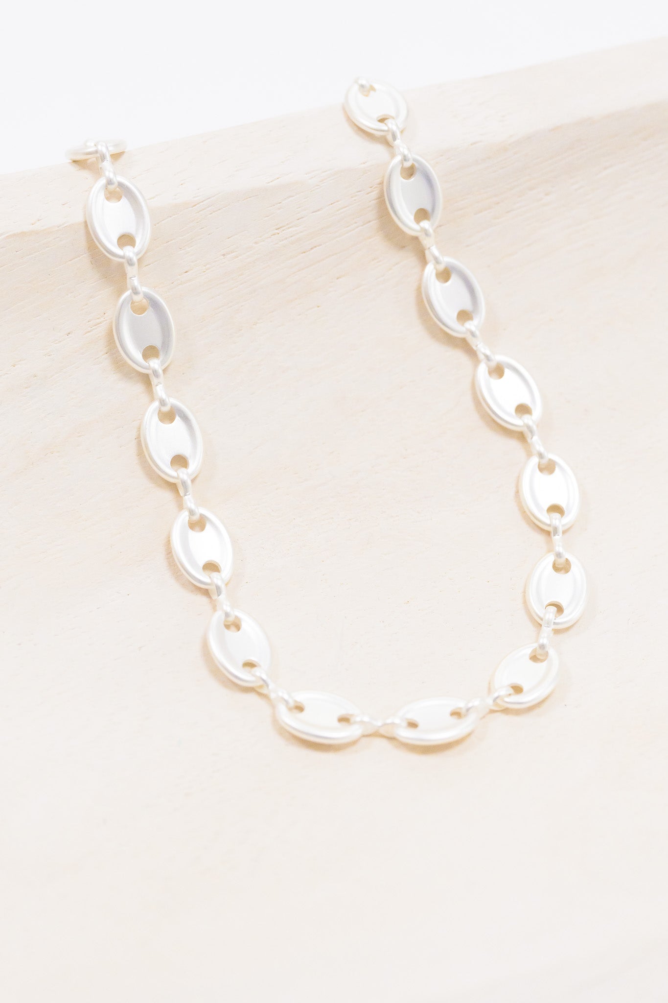Never Enough Necklace - Metallic Pearl White
