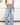 Bold Line Babe Frayed Wide Leg Pants - Denim - By Alexa Rae