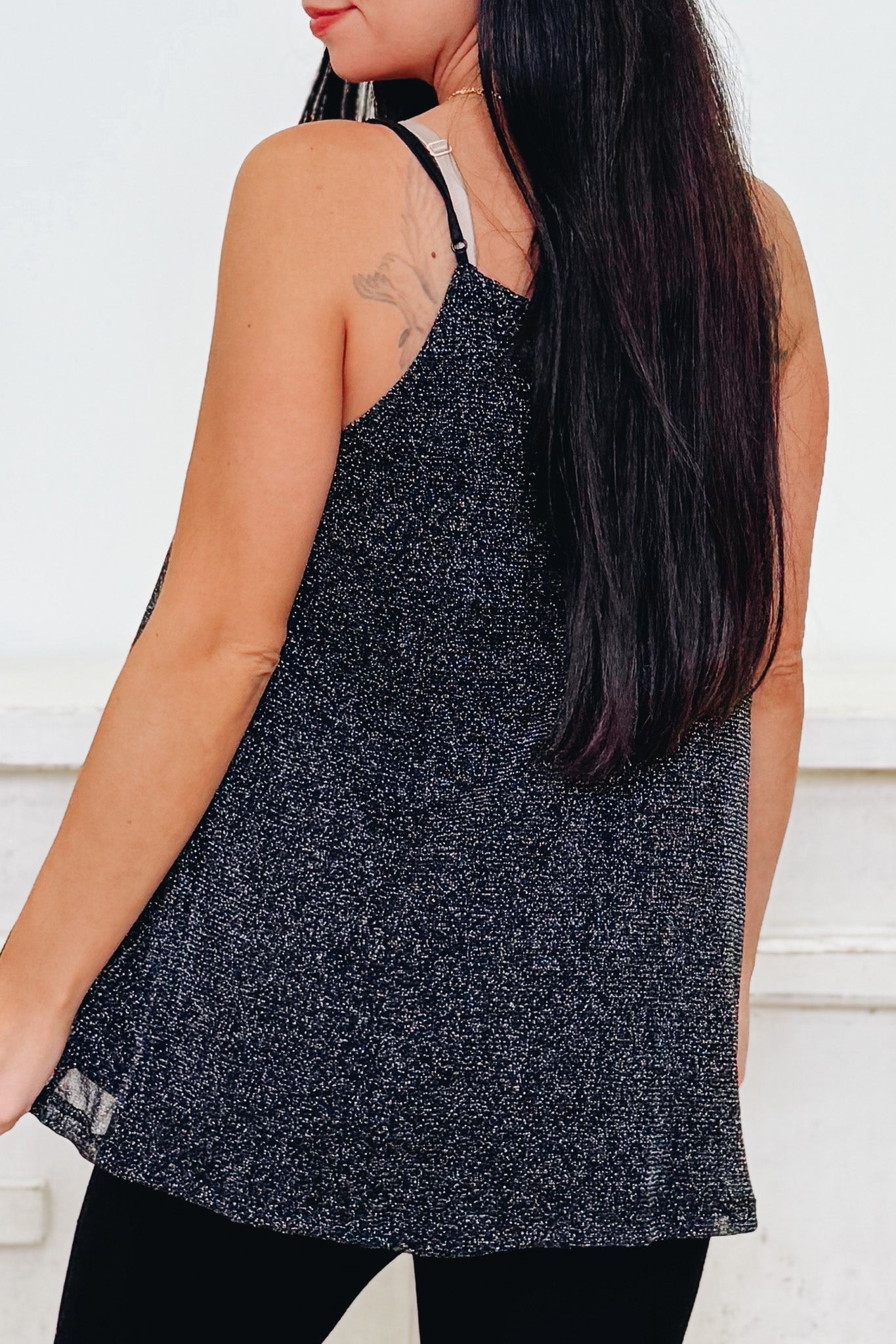 Glittery Skies Tank - Black