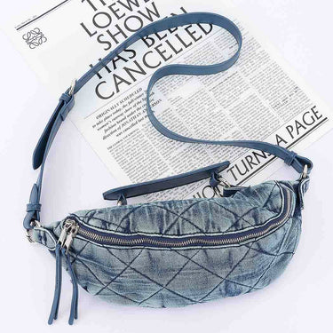 Quilted Washed Denim Crossbody Bag - 2 Colors!