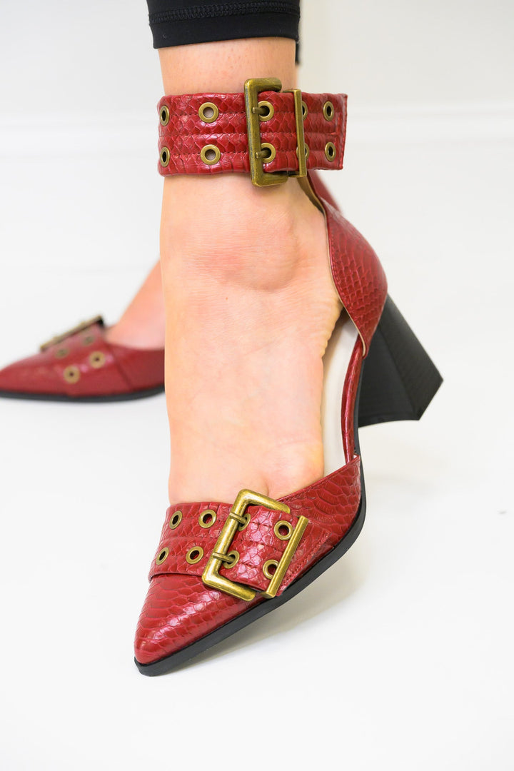The Lux Pointed Heels - Red