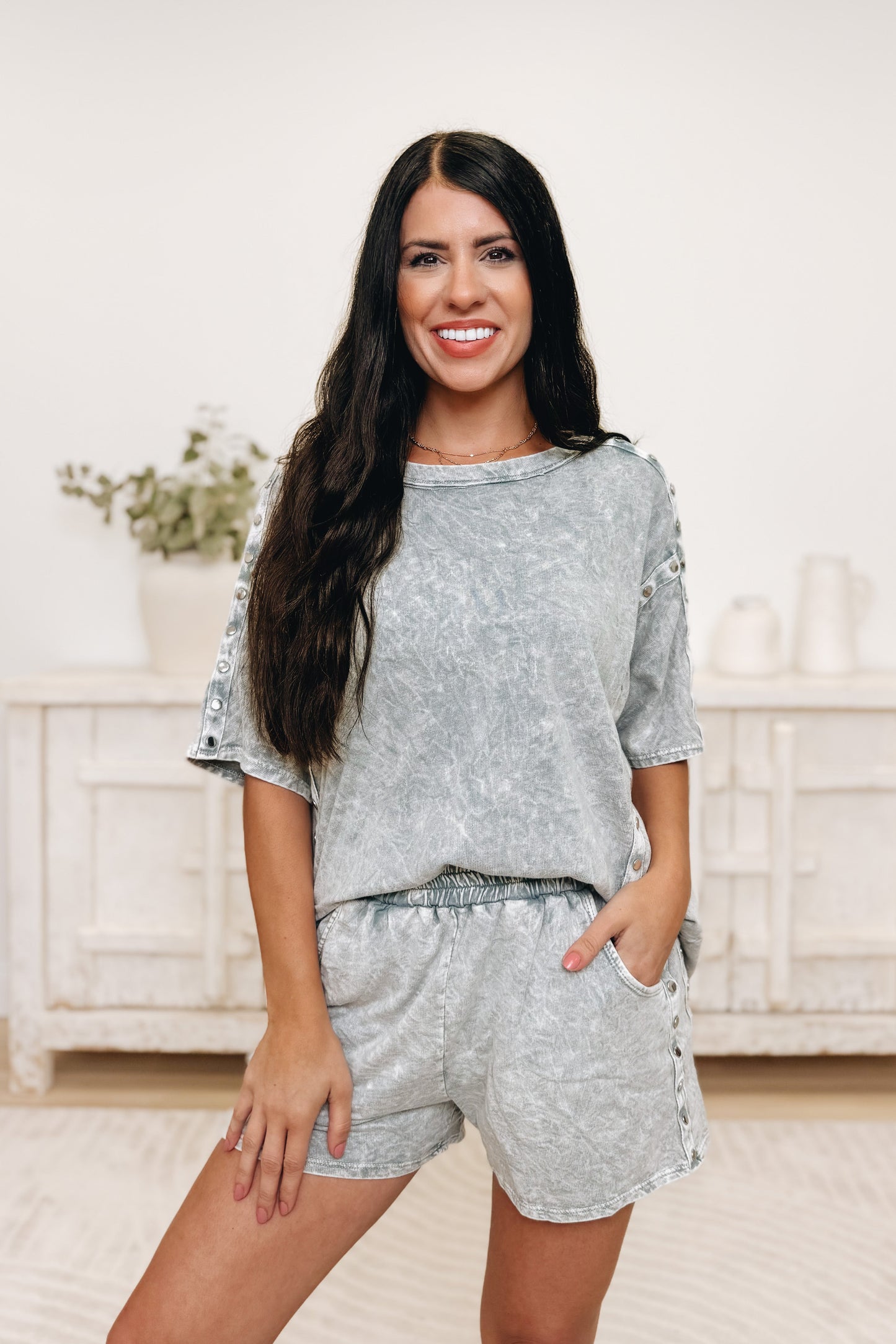 Subtle Confidence Studded Shorts - 6 Colors!