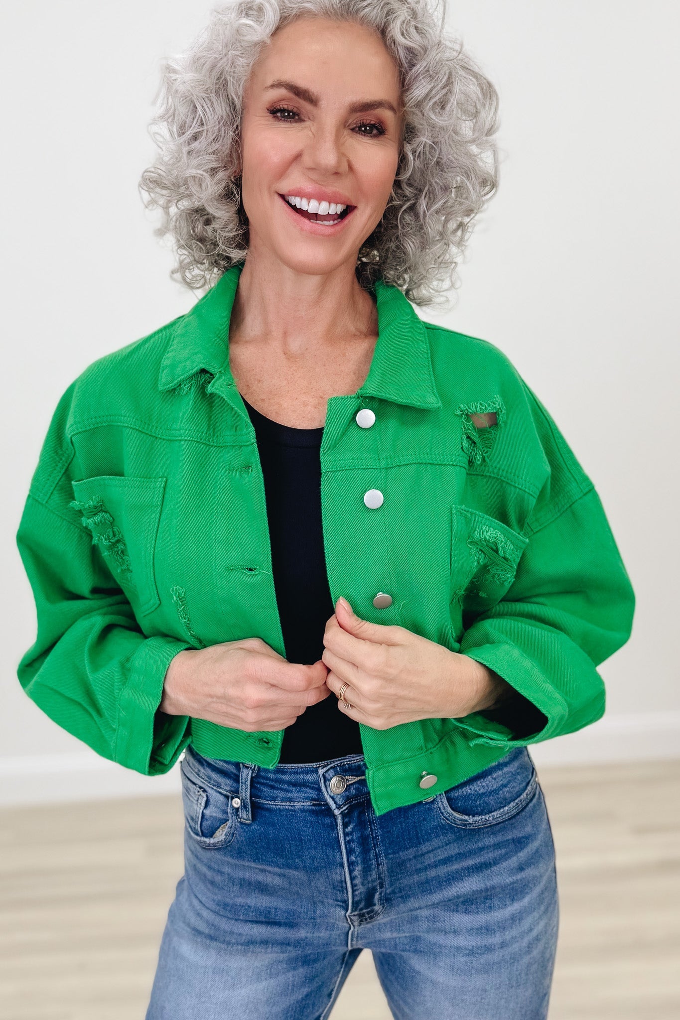 Southern Strut Rhinestone Denim Jacket