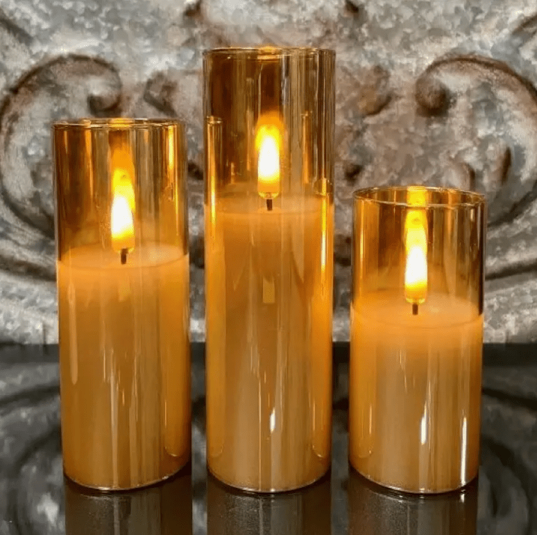 Champagne Radiance Poured Petite Trio Candles - By Alexa Rae