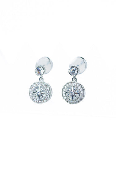Compass Earrings - Silver - By Alexa Rae