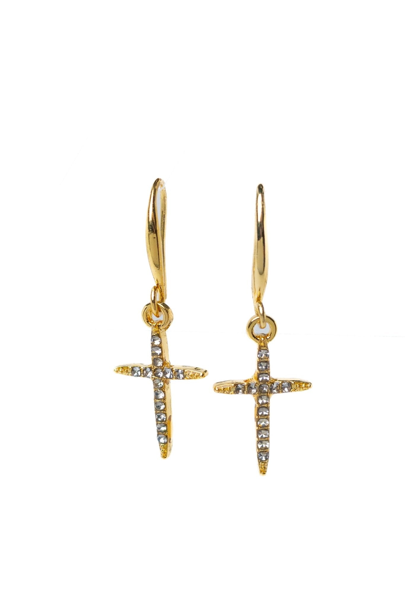 Cross Of Hope Earrings - Gold - By Alexa Rae