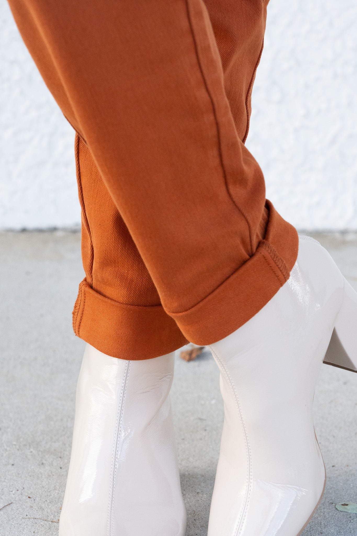 Icing On The Cake By Judy Blue - Auburn Orange Double Cuff Joggers