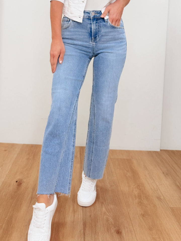 The Chrishell By Risen - Mid Rise Flare Seam Detailing Jeans-Medium