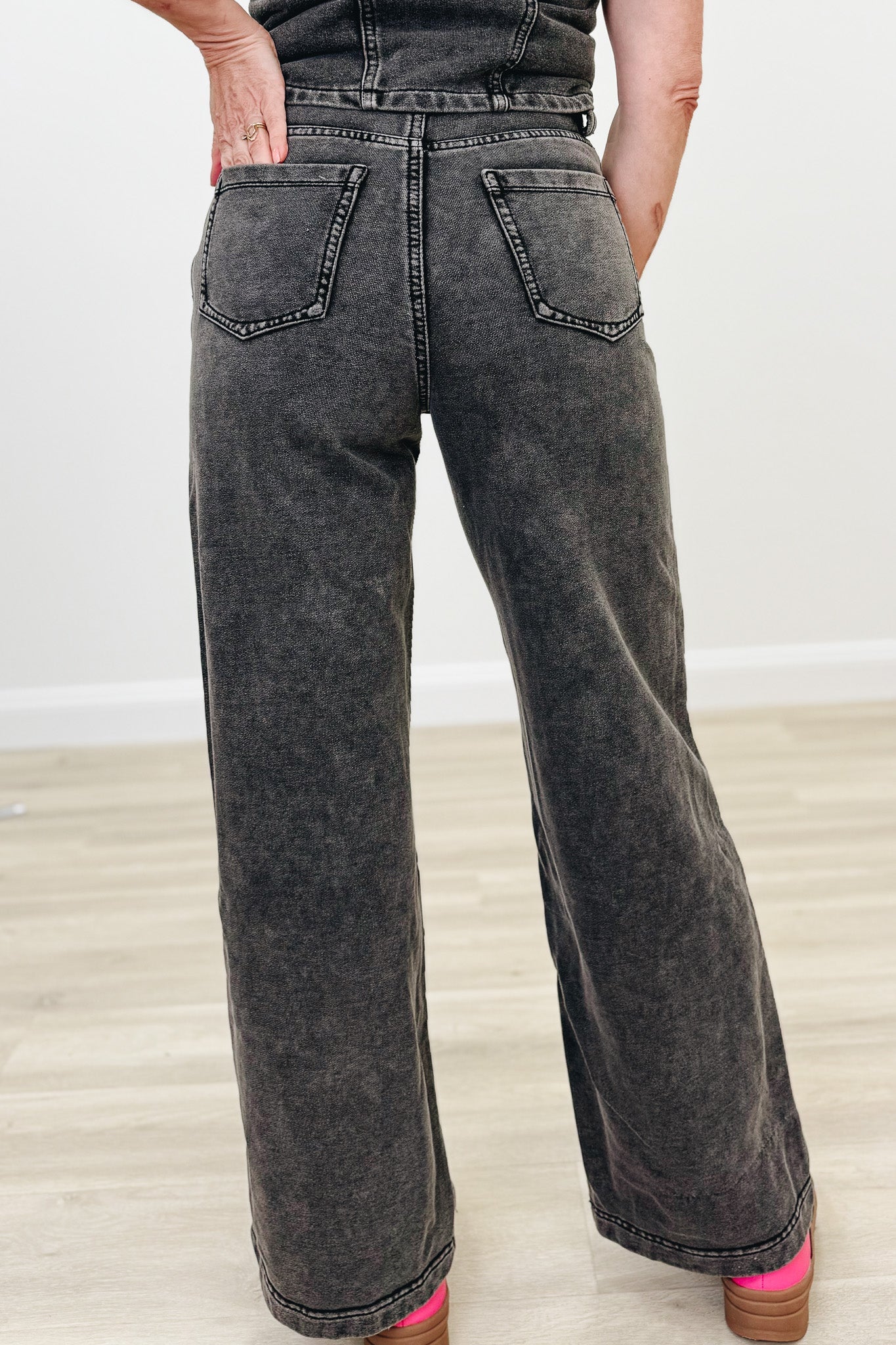 Buttoned & Bold By White Birch - High Rise Wide Leg Jeans - 2 Colors!