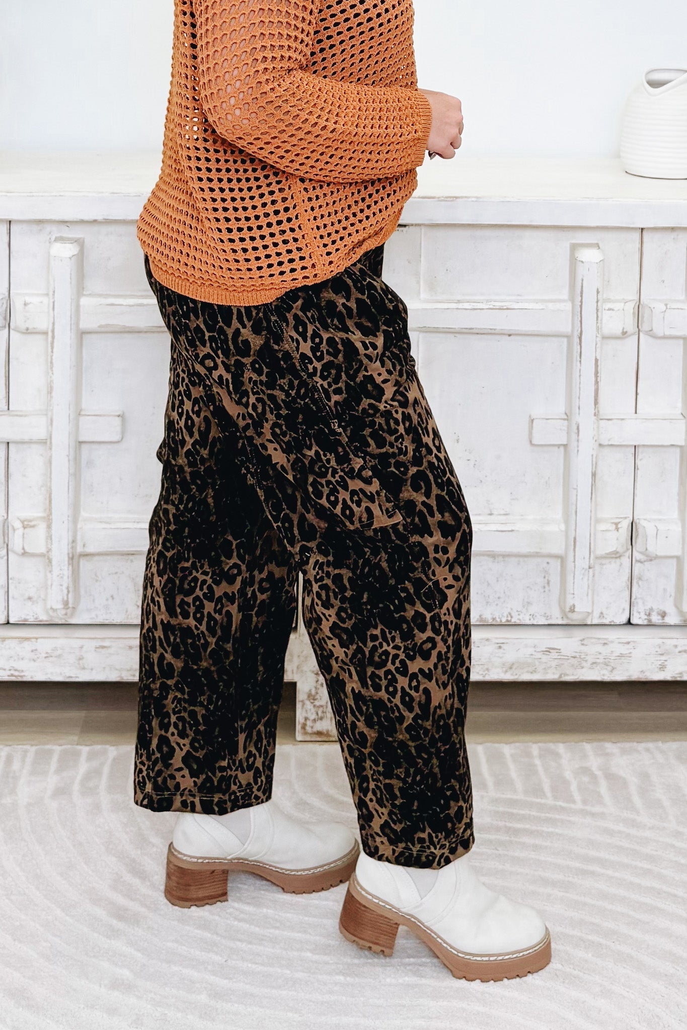 CAT Leopard Barrel Pants