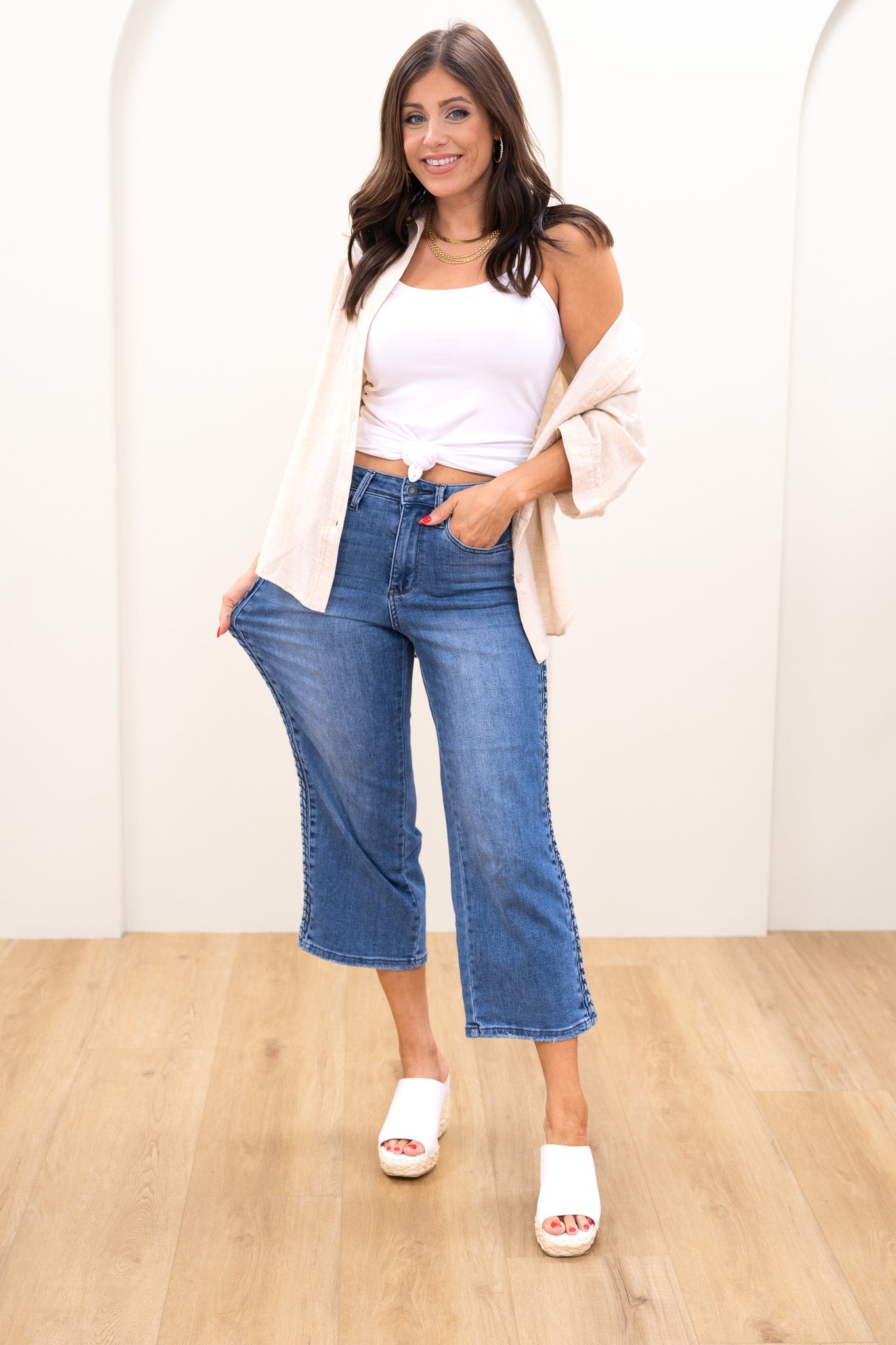 Judy Blue We Belong Together Braided High Rise Jeans