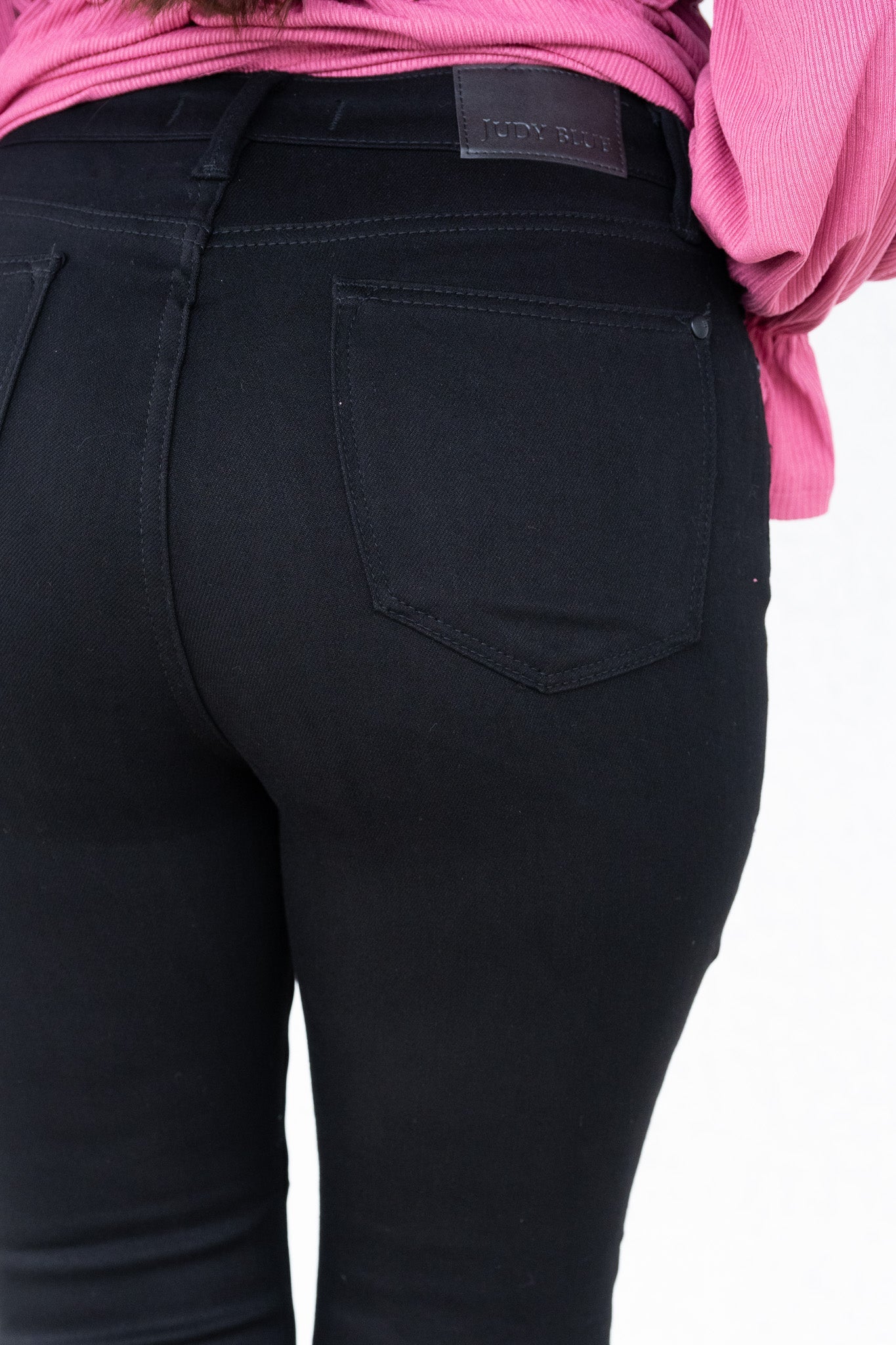 Half The Fun By Judy Blue - High Rise Faux Leather & Denim Skinny Jeans