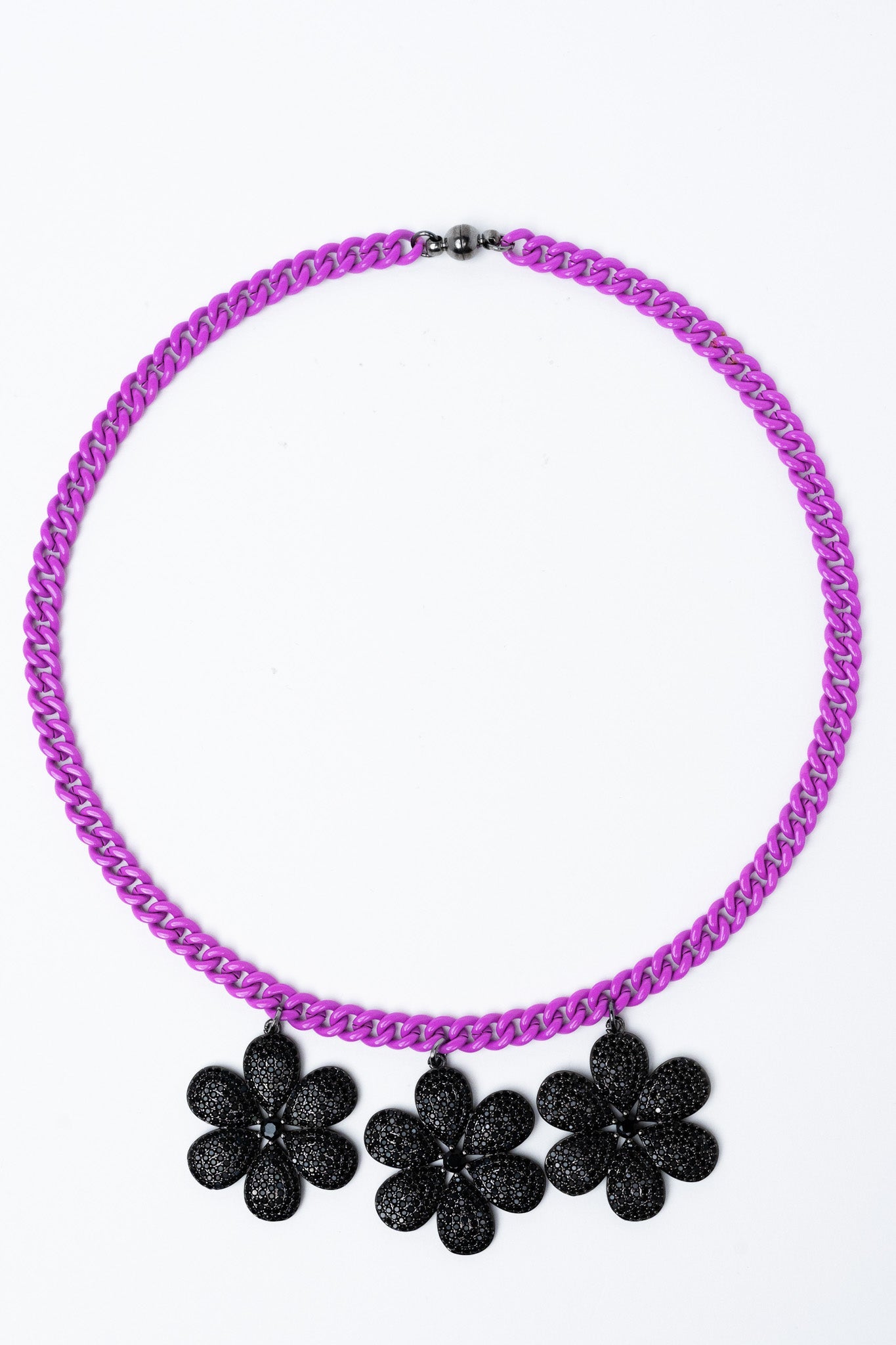 Bloomline Necklace - Orchid Gunmetal