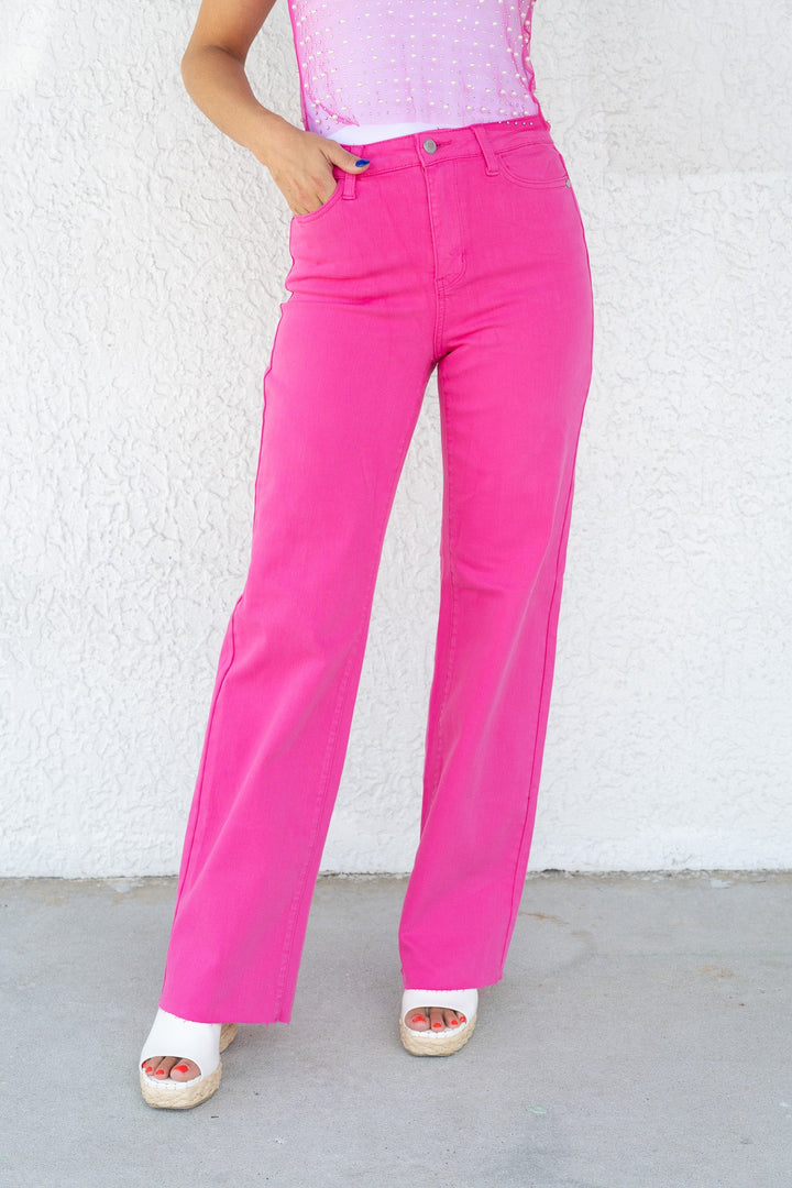 Judy Blue Love At First Sight High Rise Garment Dyed 90's Straight Jeans