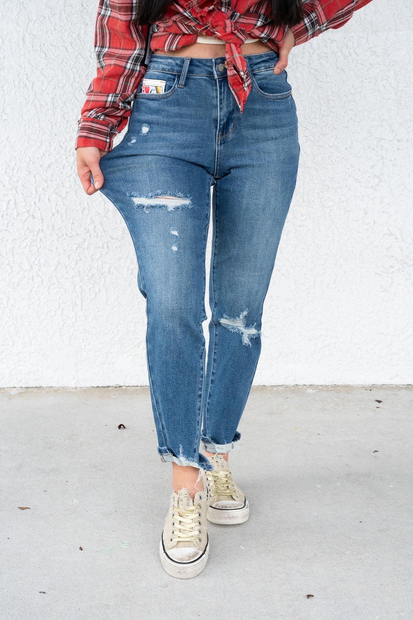Judy Blue Queen Of My Heart High Rise Boyfriend Jeans *JB