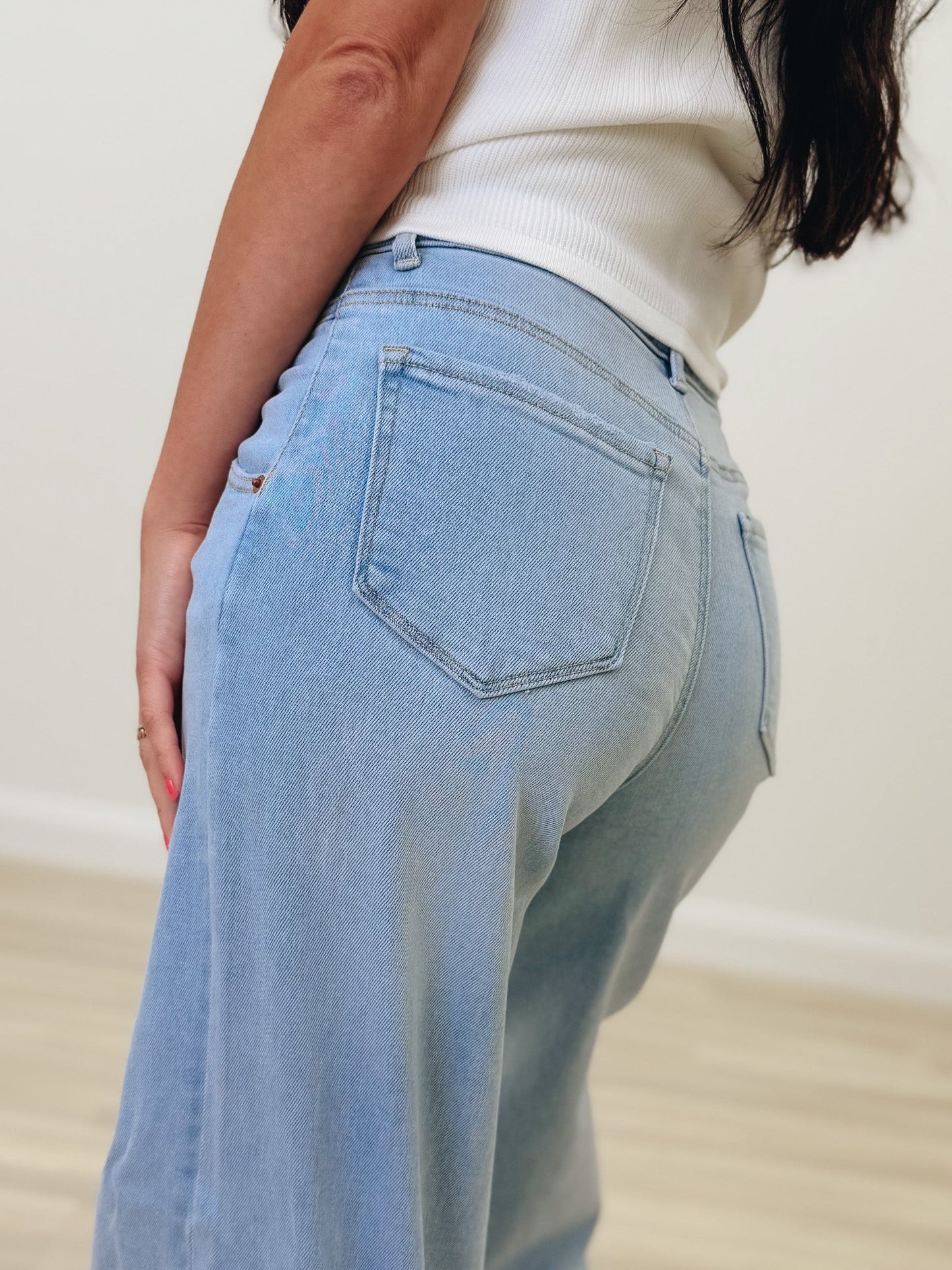 Defined & Divine By Cello - High Rise Wide Leg Jeans