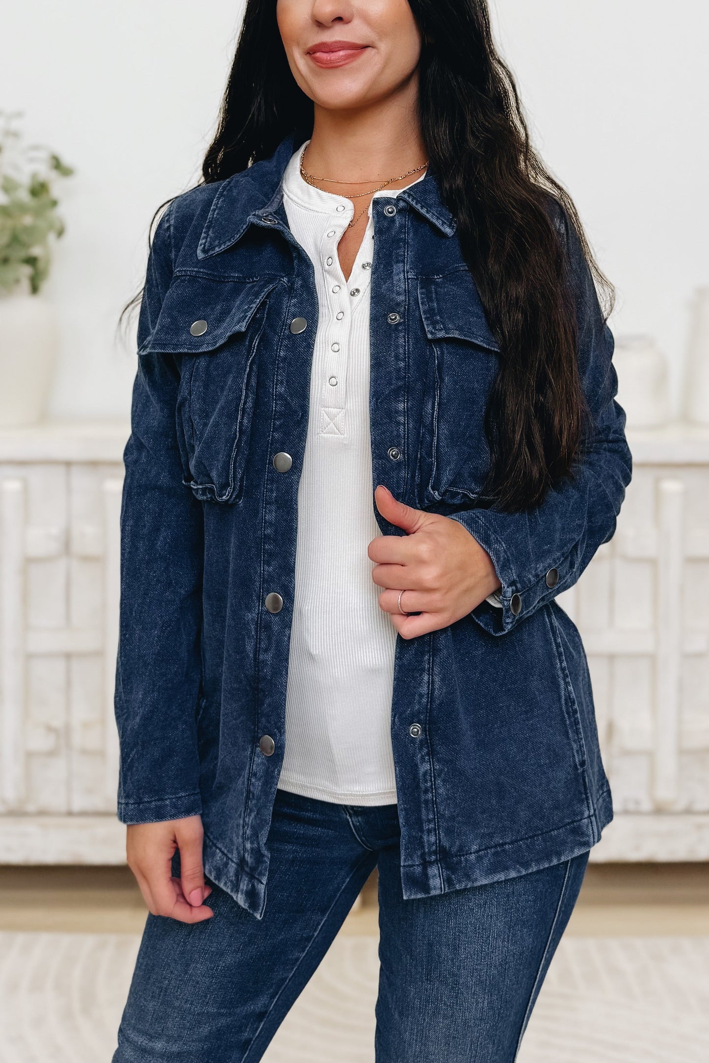 Blended In The Mix Denim Shacket - 3 Colors!
