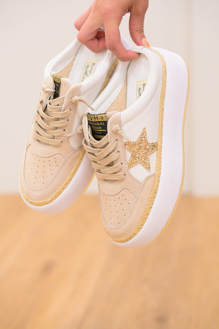 Vintage Havana Val Sneaker - Taupe Raffia