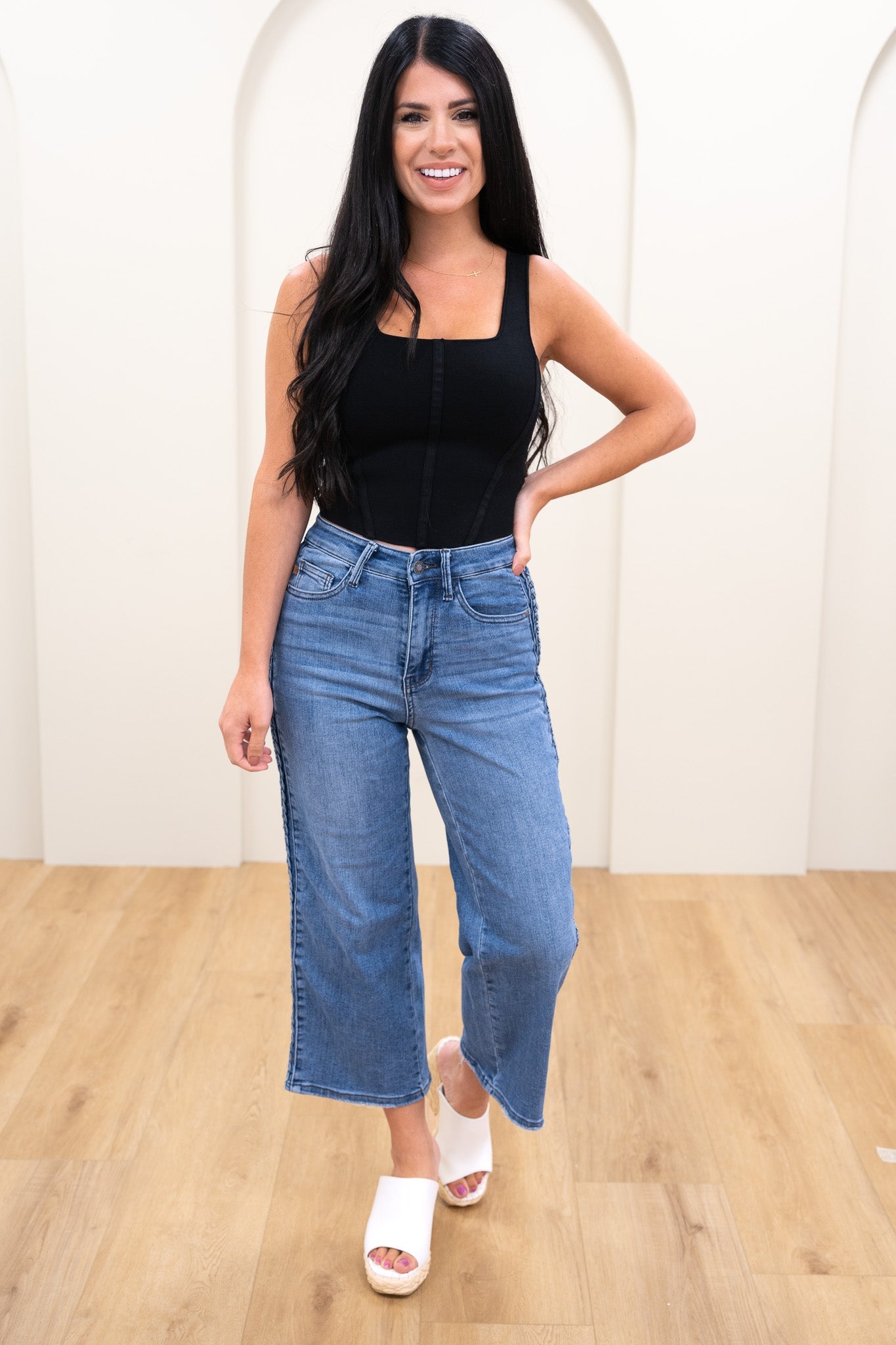 Judy Blue We Belong Together Braided High Rise Jeans