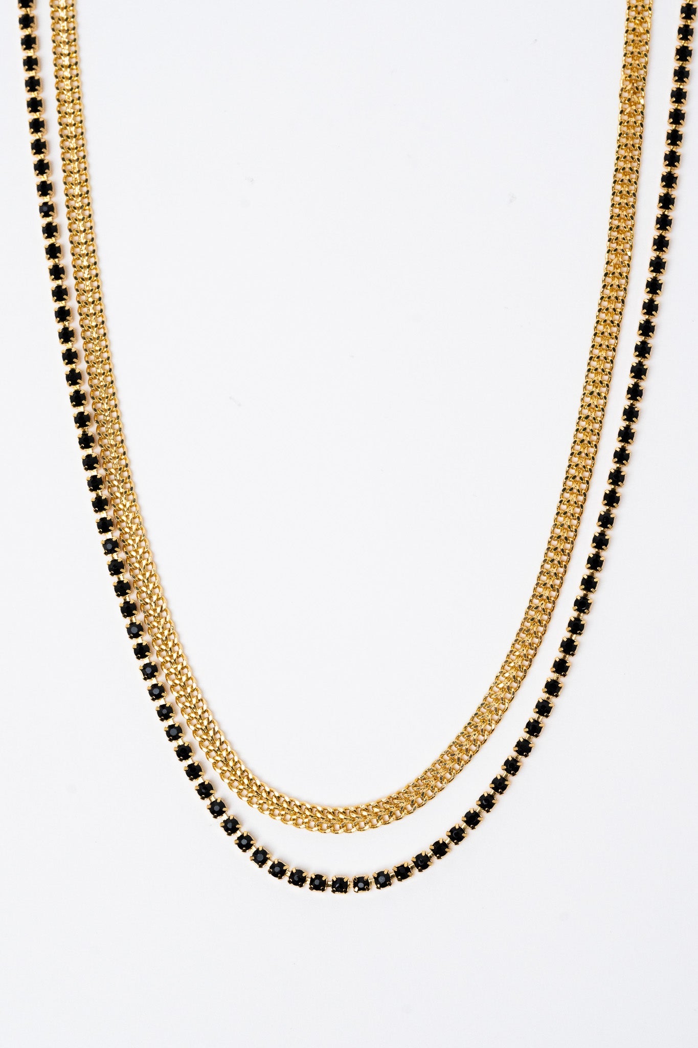 Isadora Necklace - Gold Black